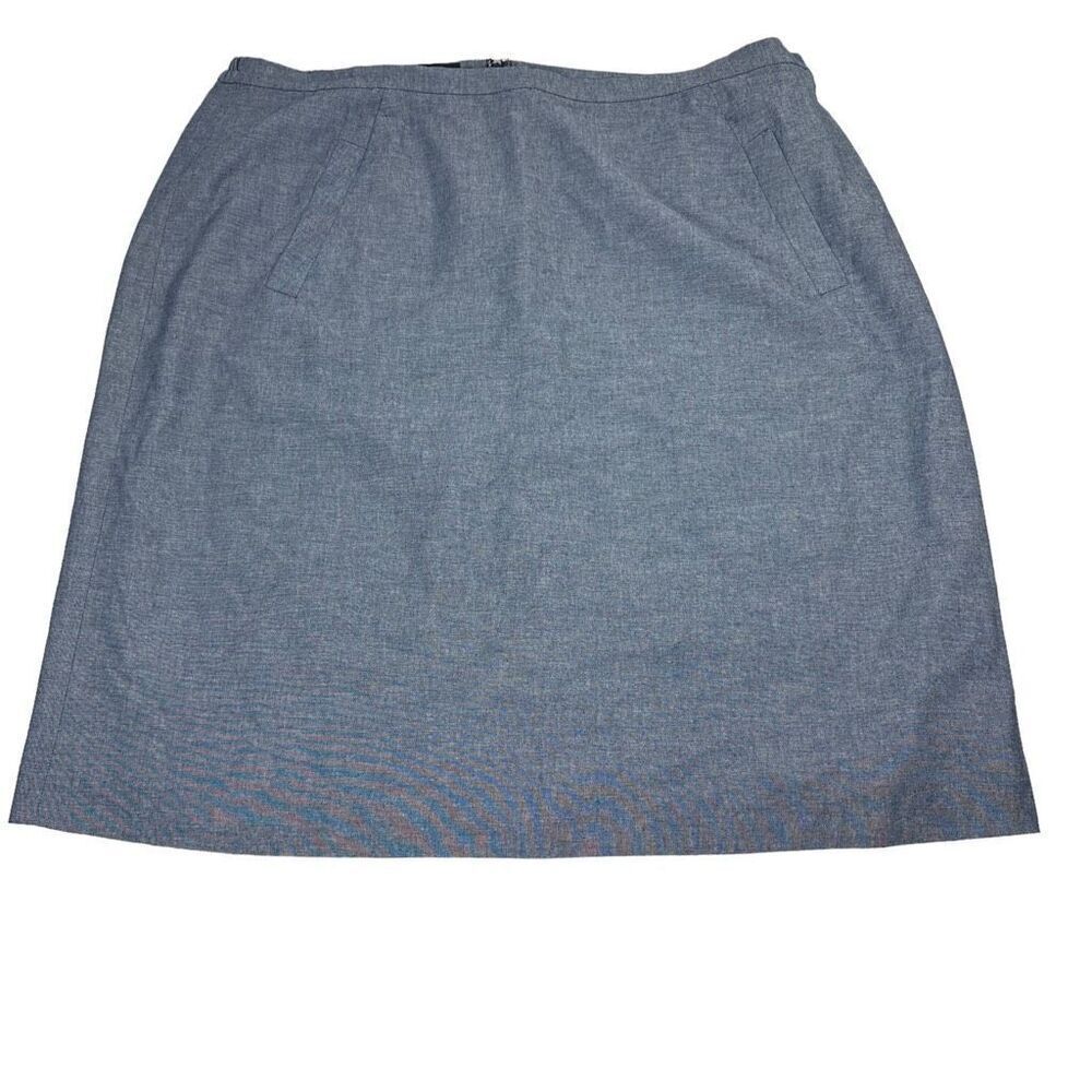 Kasper Light Blue Chambray Skirt size 20W